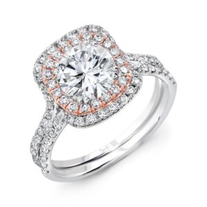 Double-Halo Round Engagement Ring
