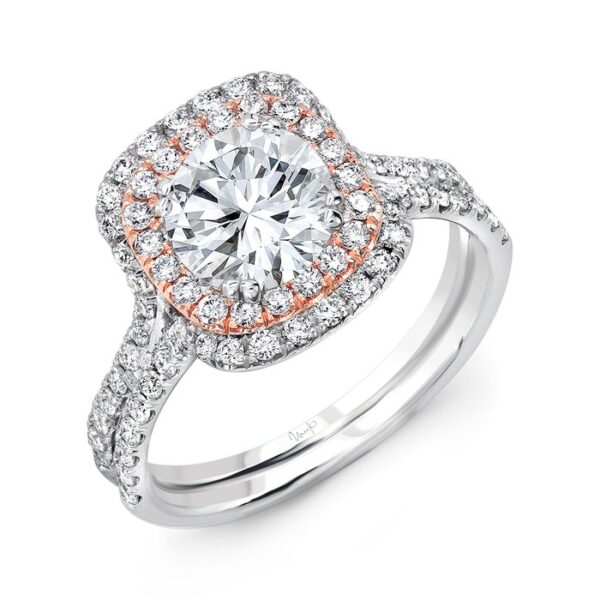 Double-Halo Round Engagement Ring