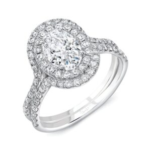 Double-Halo Oval Shaped Engagement Ring