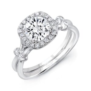 Halo Round Engagement Ring
