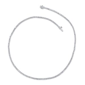 1-Row Round Diamond Tennis Necklace
