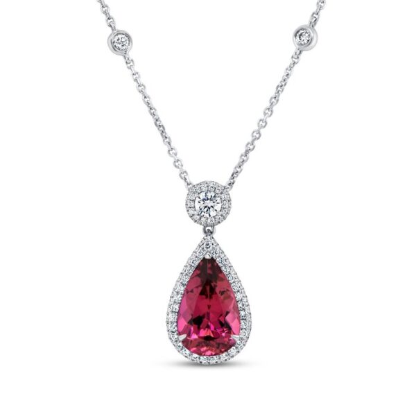 Drop Pear Shaped Rubellite Drop Pendant