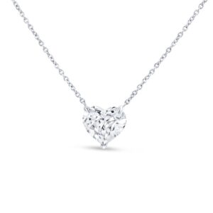 Heart Heart Shaped Diamond Solitaire Pendant