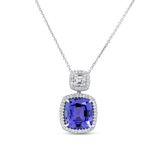 Drop Cushion Cut Tanzanite Fashion Pendant