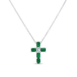Cross Emerald Pendant