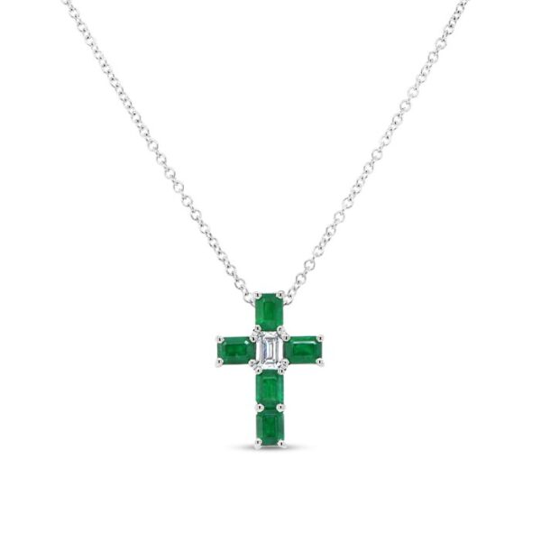 Cross Emerald Pendant