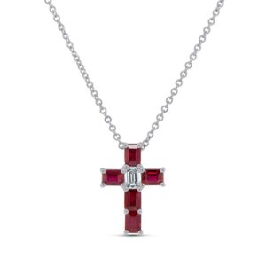 Cross Ruby Pendant