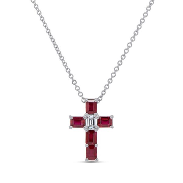 Cross Ruby Pendant