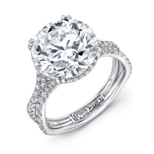 Split Round Diamond Engagement Ring
