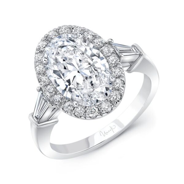 Halo Oval Shaped Diamond Engagement Ring