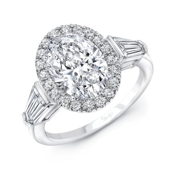 Halo Oval Shaped Diamond Engagement Ring