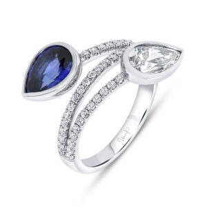 Bypass Pear Shaped Anniversary Ring