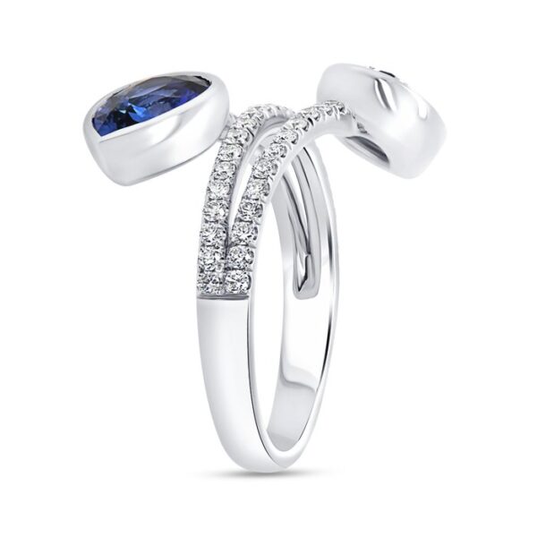 Bypass Pear Shaped Anniversary Ring - Image 2