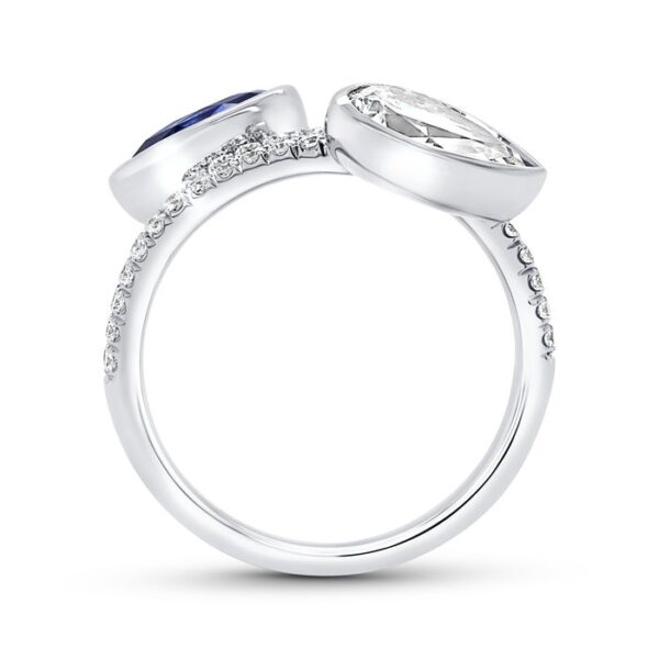 Bypass Pear Shaped Anniversary Ring - Image 3