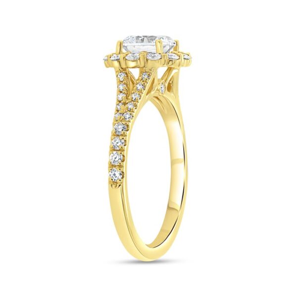 Halo Round Engagement Ring - Image 2