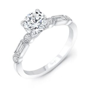Straight Round Engagement Ring