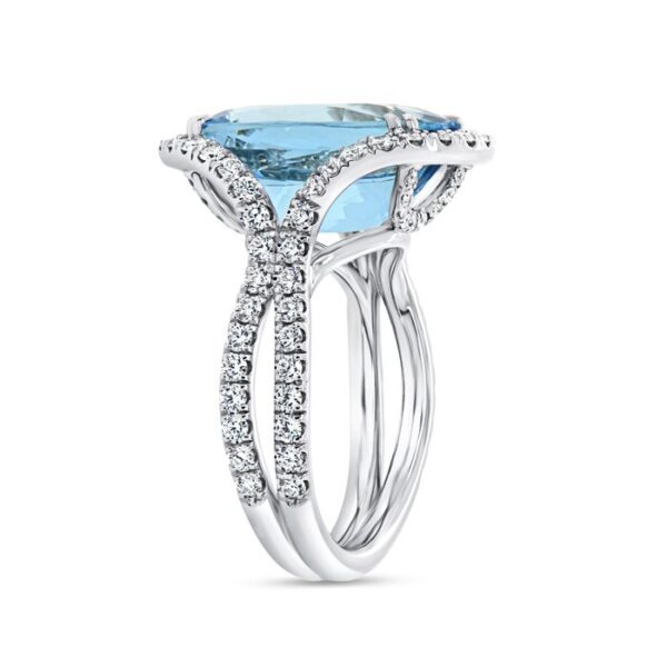 Halo Oval Shaped Engagement Ring - Image 2