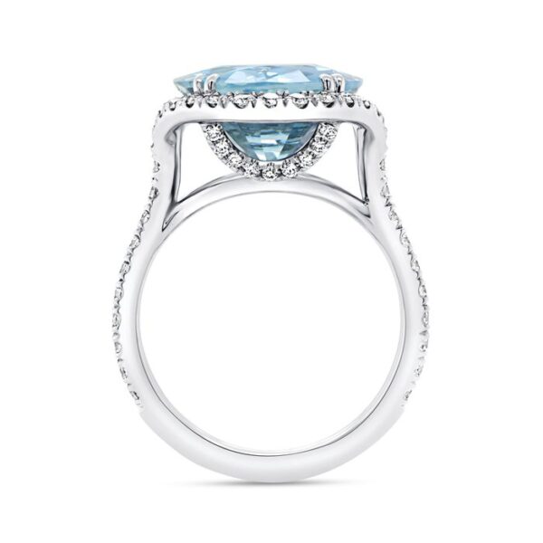 Halo Oval Shaped Engagement Ring - Image 3
