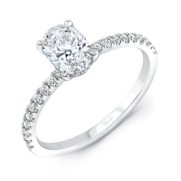 Under-Halo Oval Shaped Engagement Ring