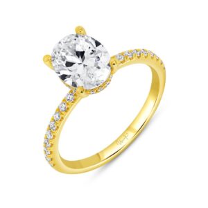 Under-Halo Oval Shaped Engagement Ring