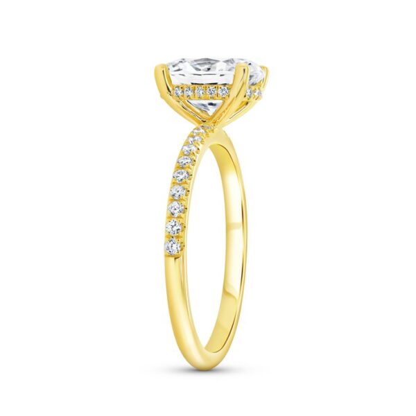 Under-Halo Oval Shaped Engagement Ring - Image 2