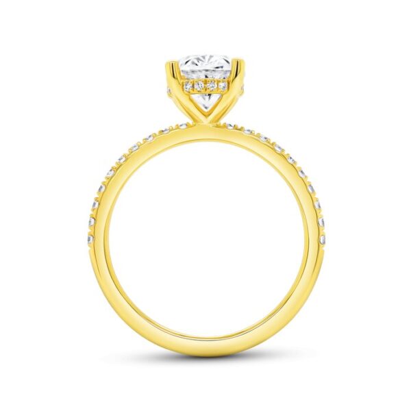 Under-Halo Oval Shaped Engagement Ring - Image 3