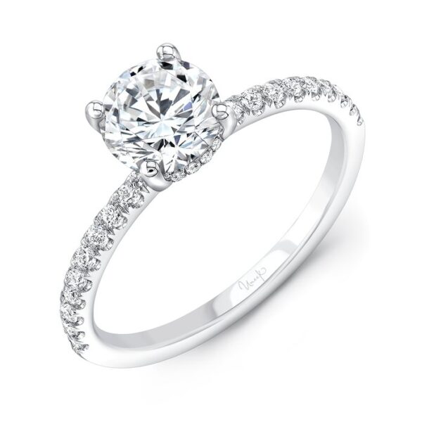 Under-Halo Round Engagement Ring