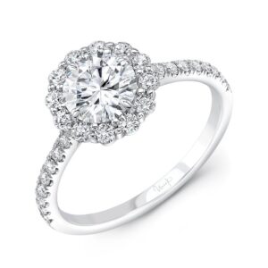 Halo Round Engagement Ring