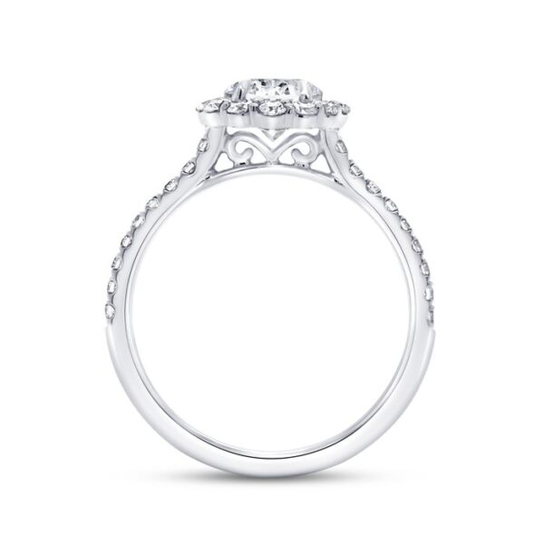 Halo Oval Shaped Engagement Ring - Image 3