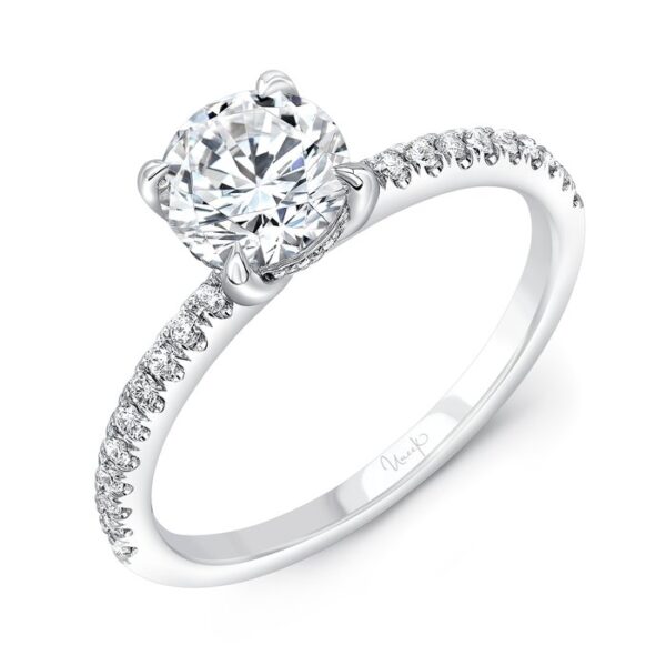 Under-Halo Round Engagement Ring