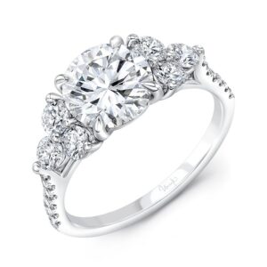 Three-Stone Round Engagement Ring