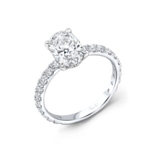 Under-Halo Oval Shaped Engagement Ring