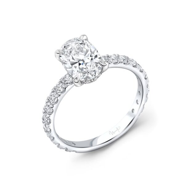 Under-Halo Oval Shaped Engagement Ring