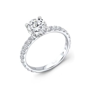 Under-Halo Round Engagement Ring