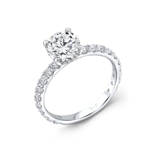 Under-Halo Round Engagement Ring