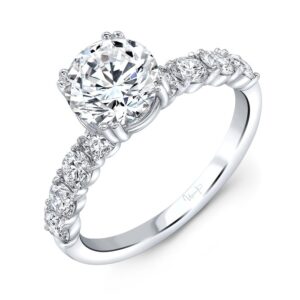 Straight Round Engagement Ring