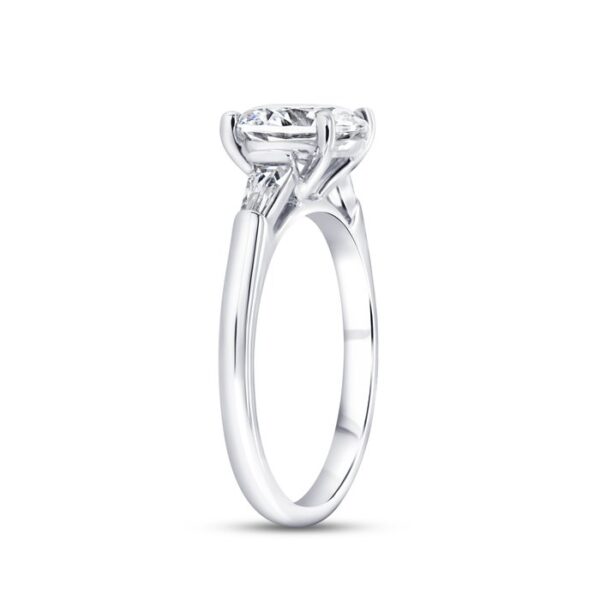 Three-Stone Round Engagement Ring - Image 2