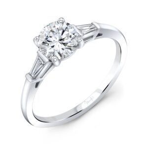Three-Stone Round Engagement Ring