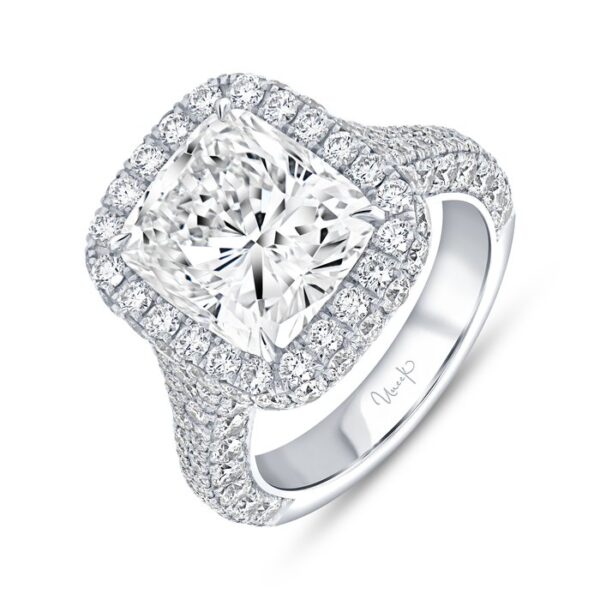 Halo Cushion Cut Diamond Engagement Ring