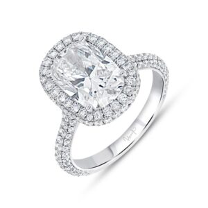 Halo Cushion Cut Diamond Engagement Ring