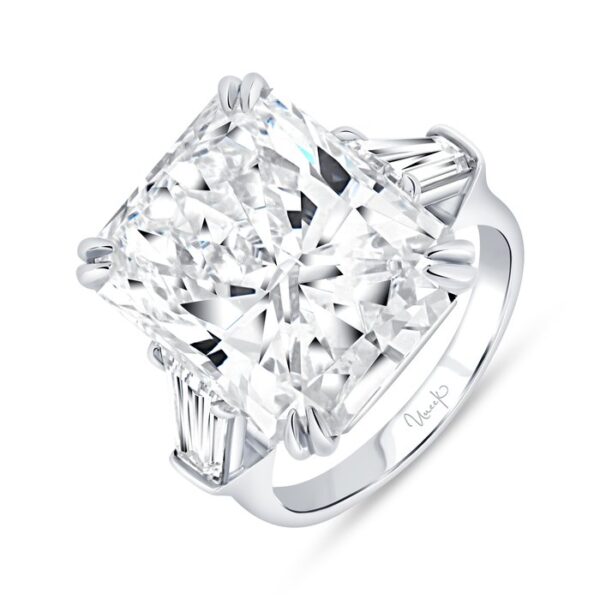 Three-Stone Radiant Diamond Engagement Ring