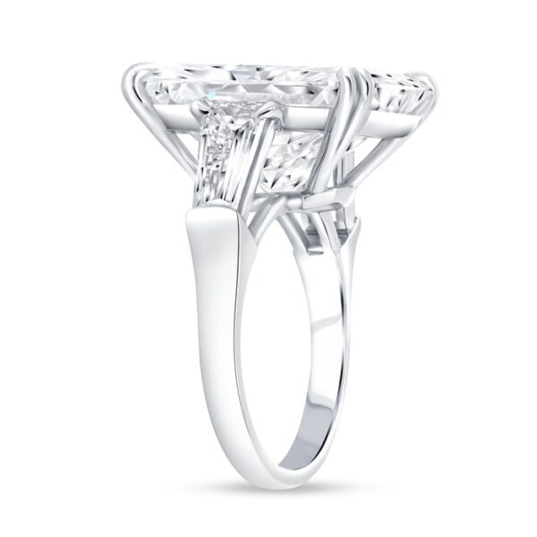 Three-Stone Radiant Diamond Engagement Ring - Image 2