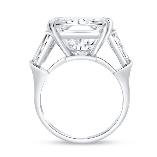 Three-Stone Radiant Diamond Engagement Ring - Image 3