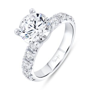 Straight Round Engagement Ring