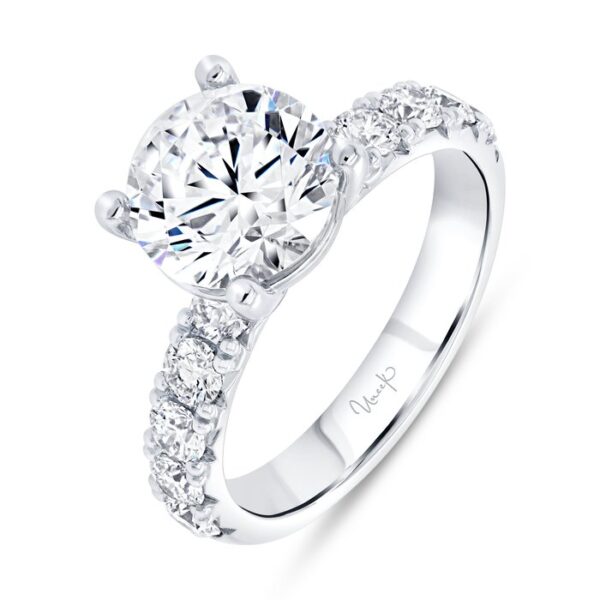 Straight Round Engagement Ring