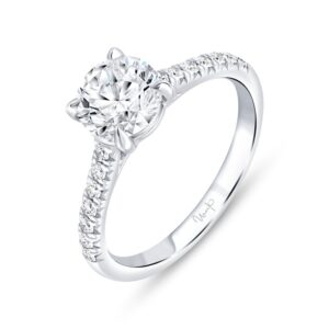 Straight Round Engagement Ring