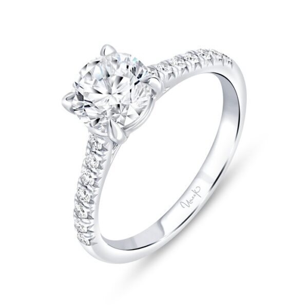 Straight Round Engagement Ring
