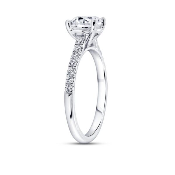 Straight Round Engagement Ring - Image 2
