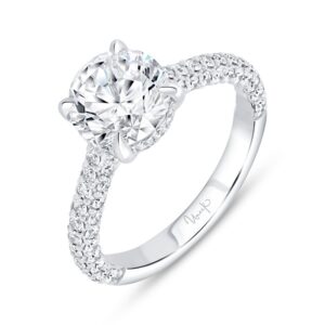 Under-Halo Round Engagement Ring