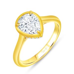 Bezel Pear Shaped Engagement Ring